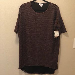 LuLaRoe Elegant Irma Black/Rose Gold Small NEW!